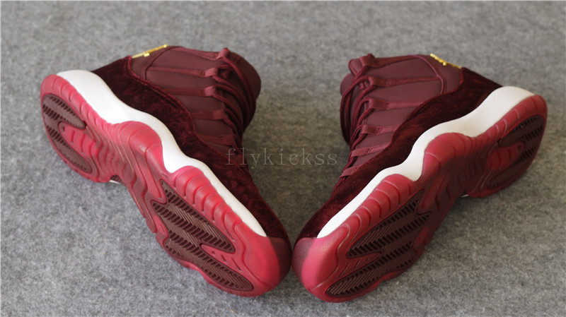 Authentic Air Jordan 11 Velvet Night Maroon High